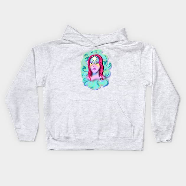 Funky Magical Mermaid Kids Hoodie by Atlas of Strange